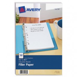 Avery 14230  7-Hole Punched College Ruled Filler Paper
