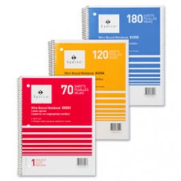 Sparco Wirebound College Ruled Notebooks